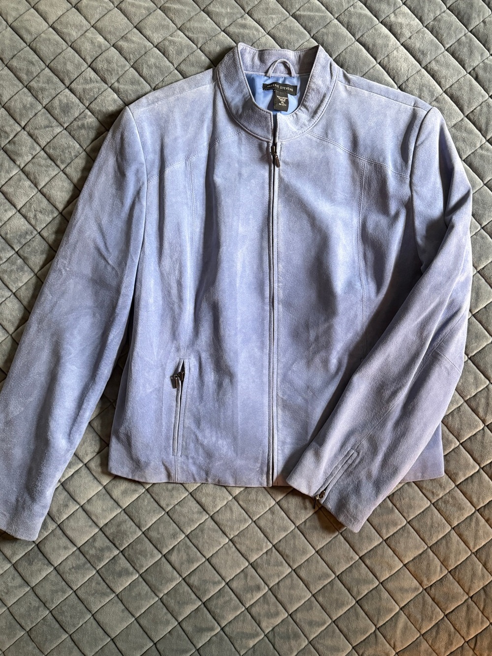 Vintage Suede Zip-Front Jacket